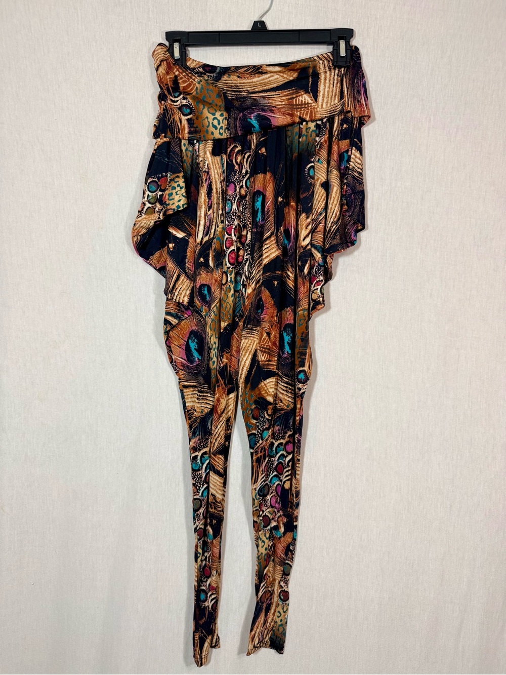 Multicolor m/l feather Printed Harem Pants dhoti